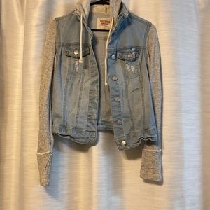 Distressed denim jacket